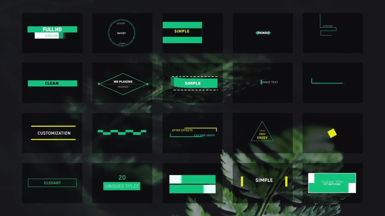 20个最小标题素材库精选AE模板