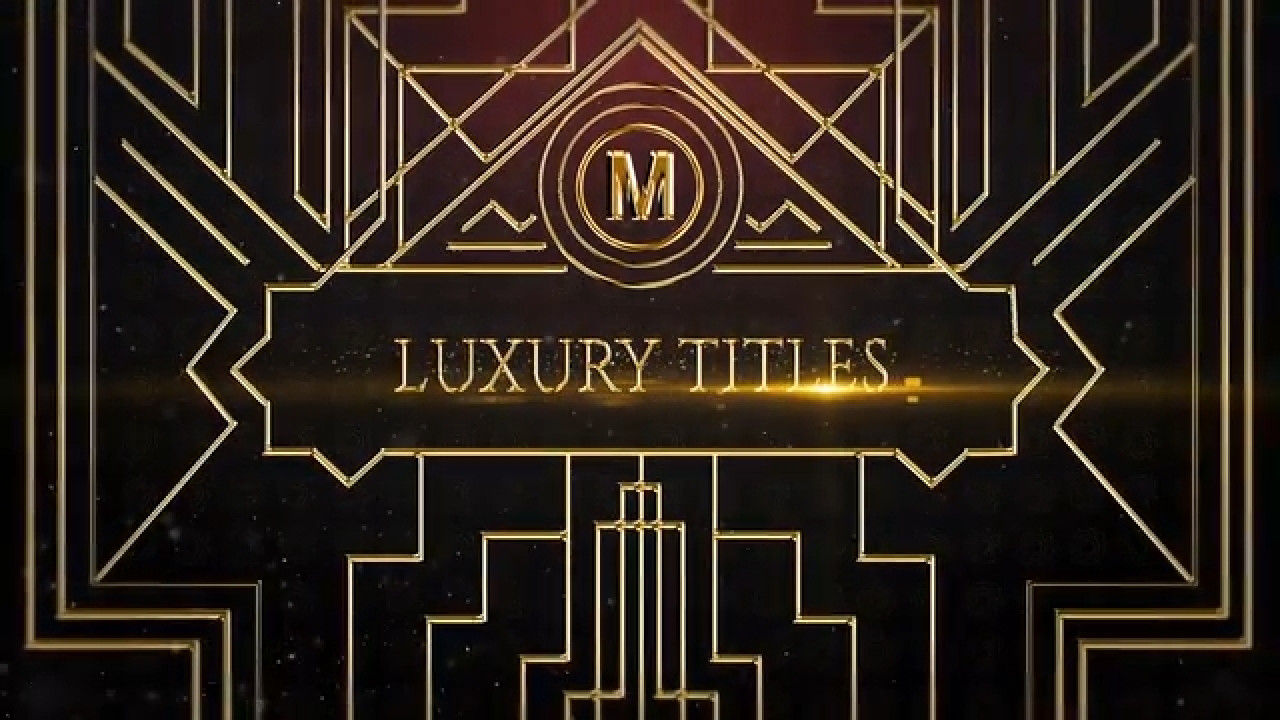 美丽的装饰艺术风格的豪华标题素材库精选AE模板