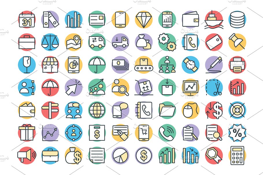 75+交易市场贸易主题矢量图标 75+ Trade Vector Icons插图(1)