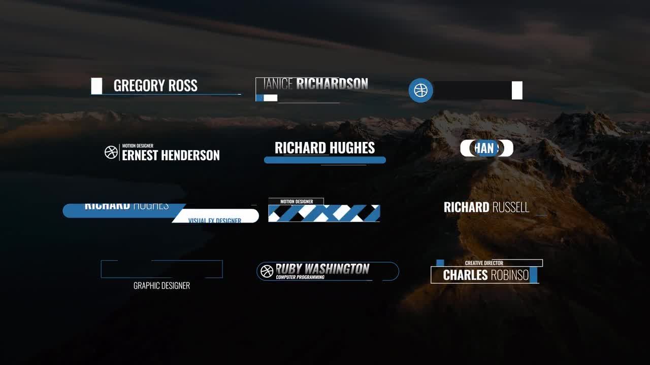 时尚专业流畅下三分之一动画标题素材库精选AE模板