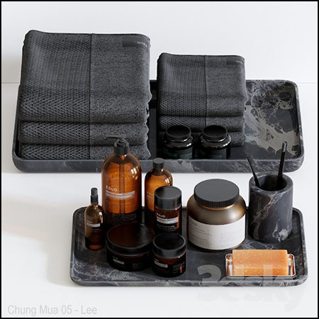 毛巾肥皂洗浴用品素材之家精选3D模型