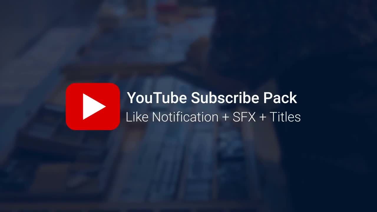 YouTube订阅和喜欢包推广介绍素材库精选AE模板