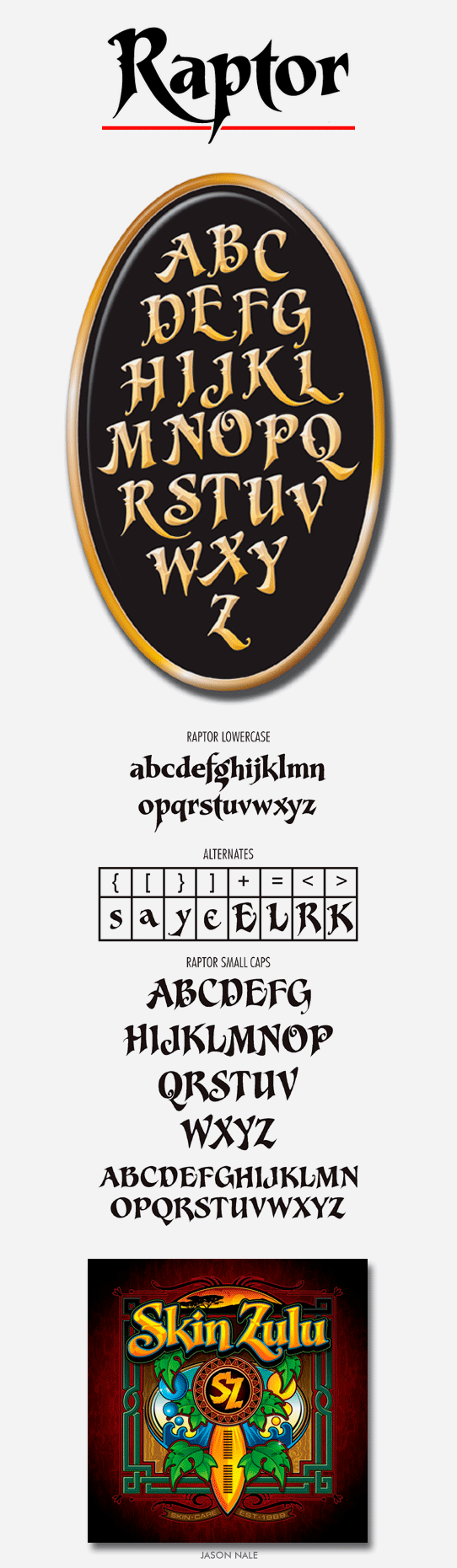 Raptor Font Family素材之家精选英文字体