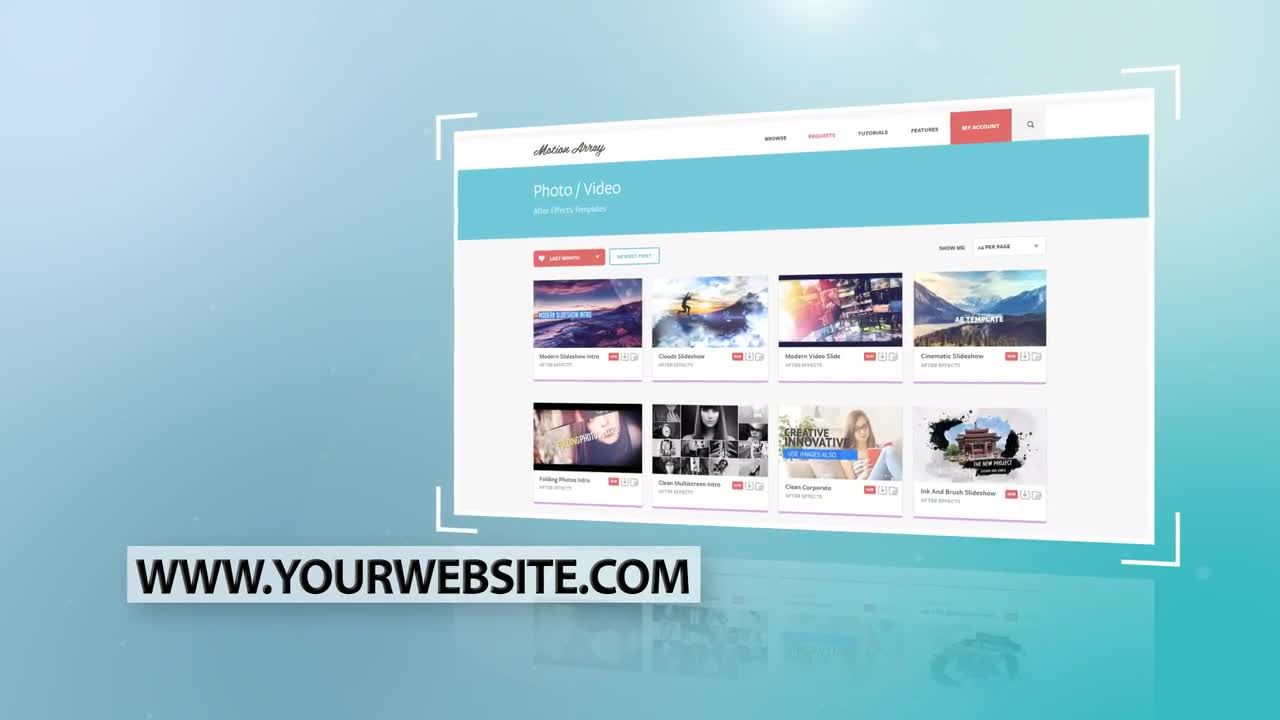 简单放大器;清洁公司演示文稿素材库精选AE模板