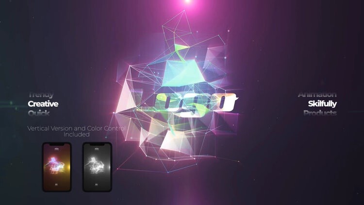 活力酷炫的霓虹灯徽标展示素材库精选AE模板