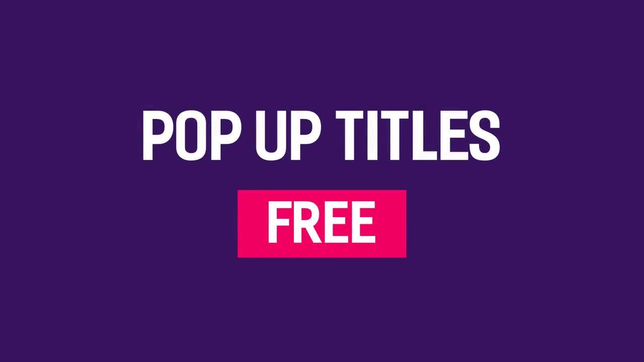 色彩鲜艳广告弹出标题素材库精选AE模板