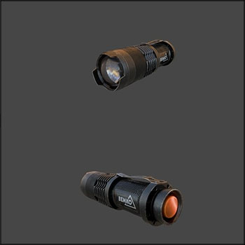 黑色小手电筒素材之家精选3D模型