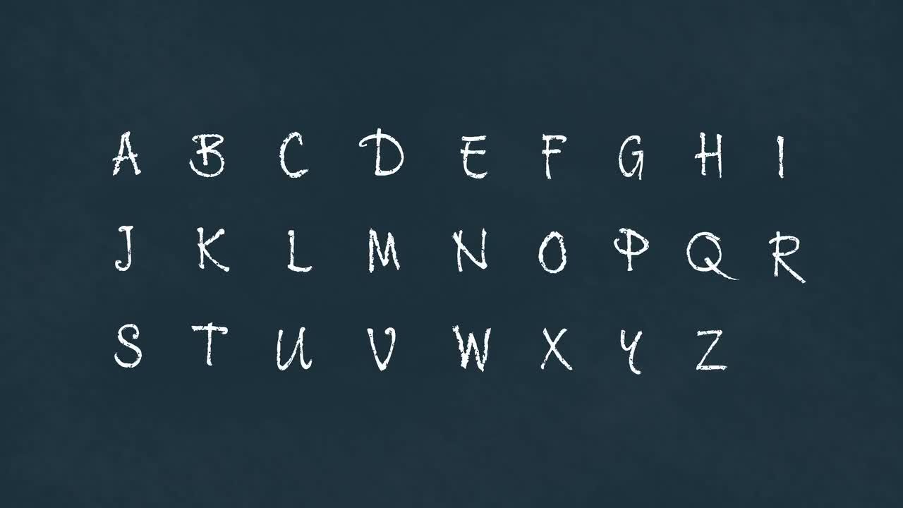 4K粉笔动画字母素材库精选AE模板