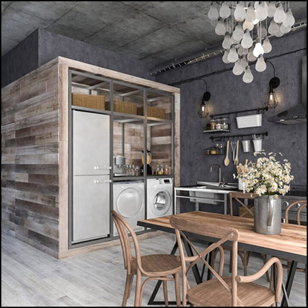 现代工业风卧室场景素材之家精选3D模型By Phan Nguyen