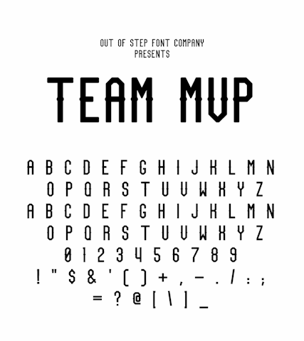 Team MVP font素材之家精选英文字体