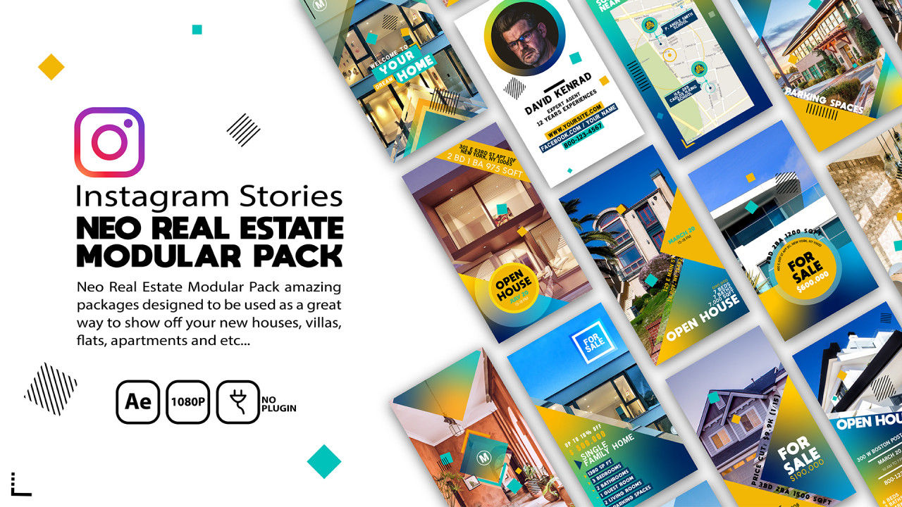 新房地产模块化素材库精选AE模板