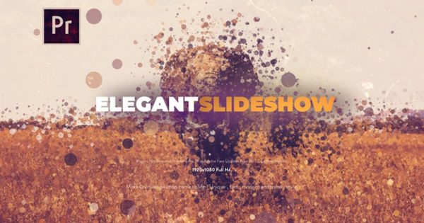 圆点粒子特效视频过渡转场素材库精选PR模板 Elegant Slideshow I Opener