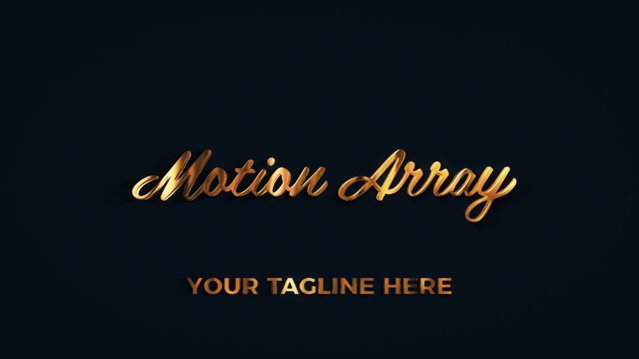 黄金和皮革豪华徽标素材库精选AE模板