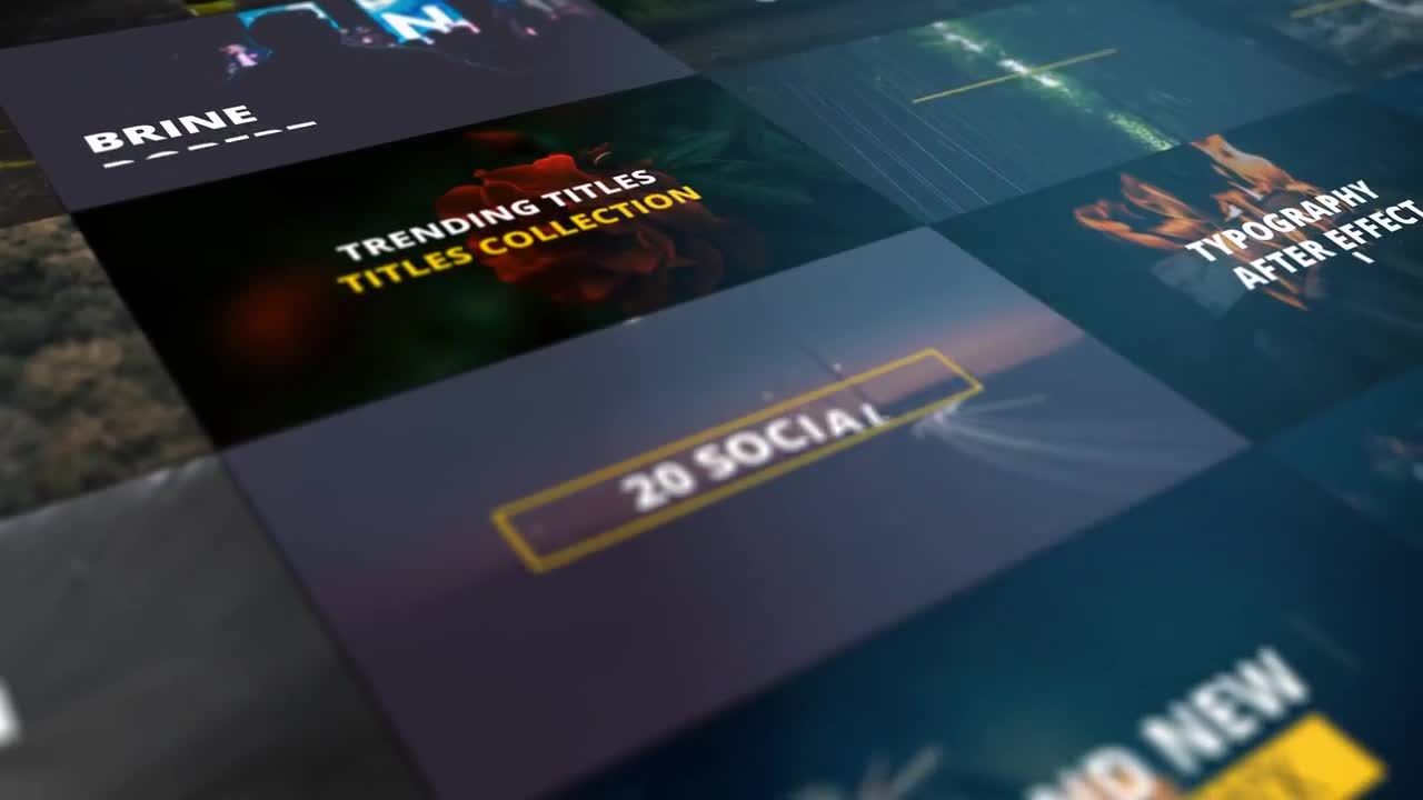 充满活力的现代标题低三分之一全屏标题动画素材库精选AE模板