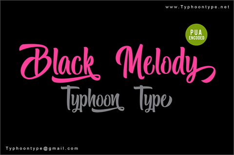 Black Melody – Personal Use font素材之家精选英文字体