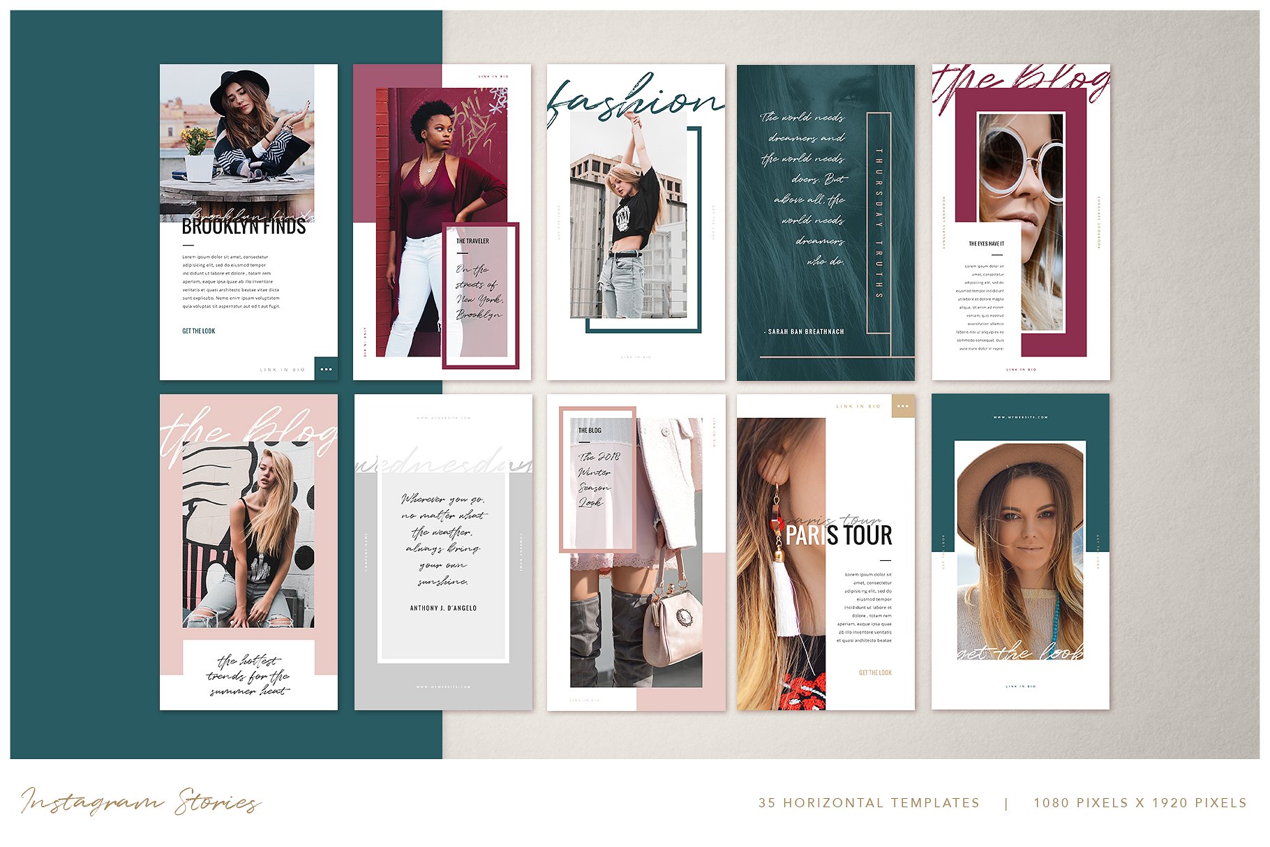 潮流时尚主题社交媒体贴图模板素材库精选素材 BROOKLYN | Social Media Pack插图