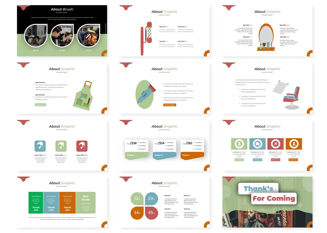 时尚高端简约美容美发powerpoint幻灯片演示模板（pptx）插图(2)