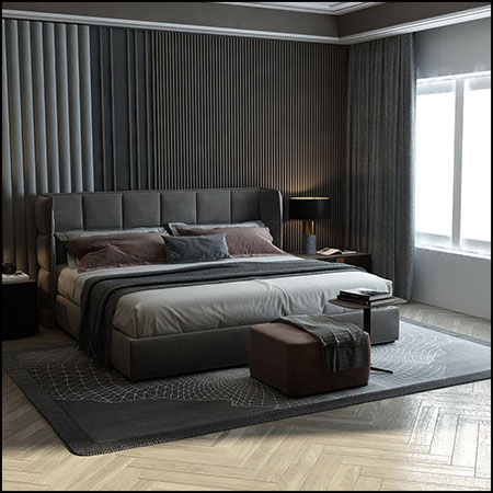 现代欧式卧室场景素材之家精选3D模型568