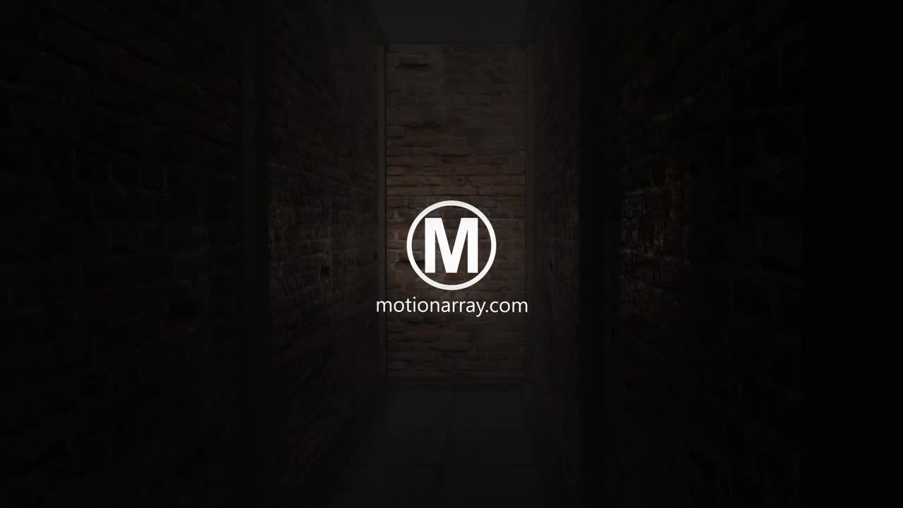 怪异的恐怖走廊徽标素材库精选AE模板