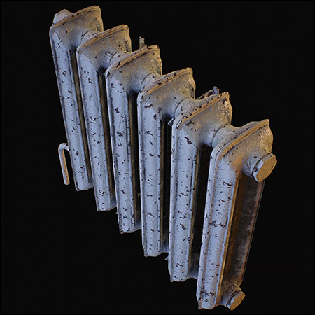 破旧剥漆的苏联散热器素材之家精选3D模型