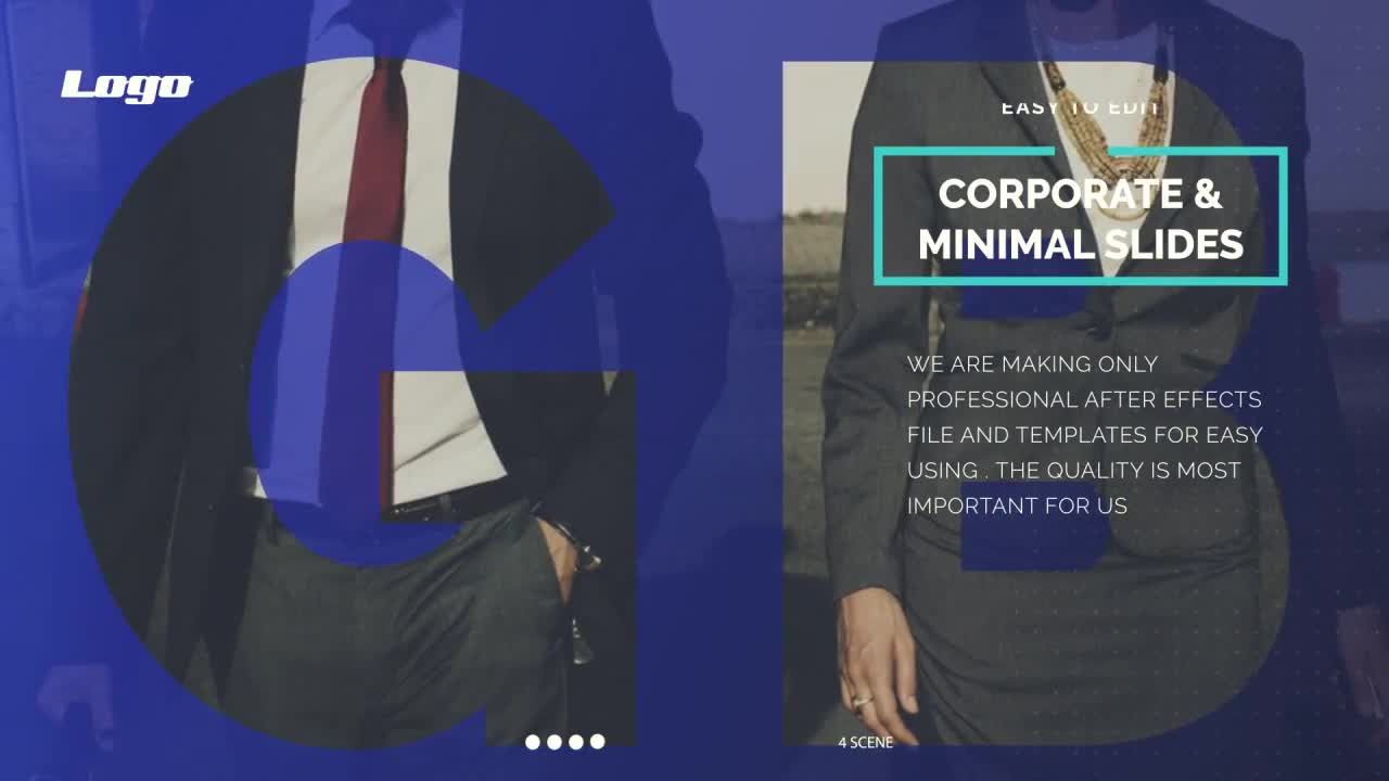 简约动画的最小企业幻灯片素材库精选AE模板