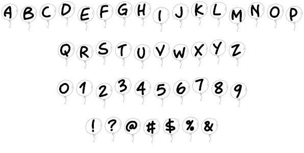 PWBalloon font插图1