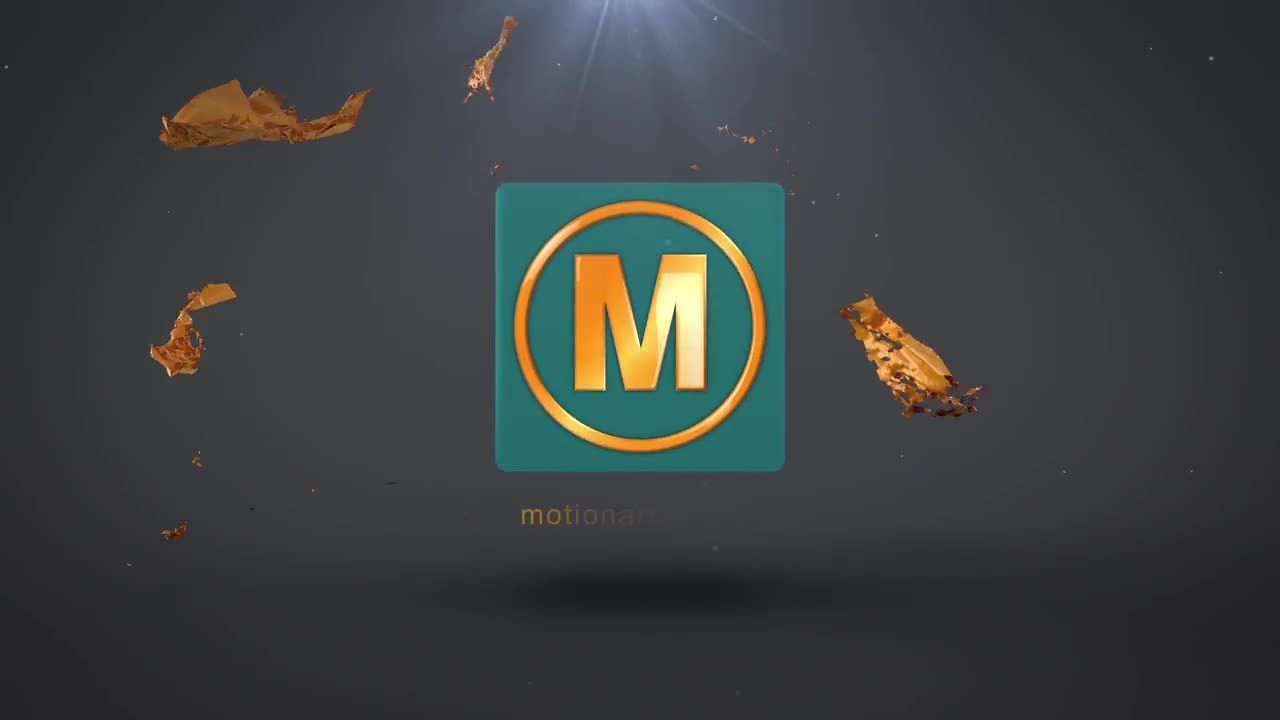 简洁时尚优雅的布料撕裂展示标志素材库精选AE模板