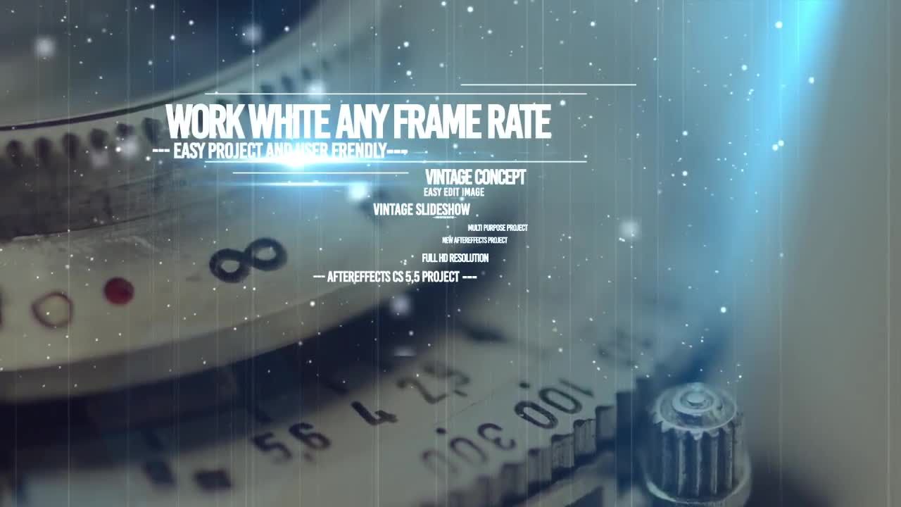 老式幻灯片照片素材库精选AE模板