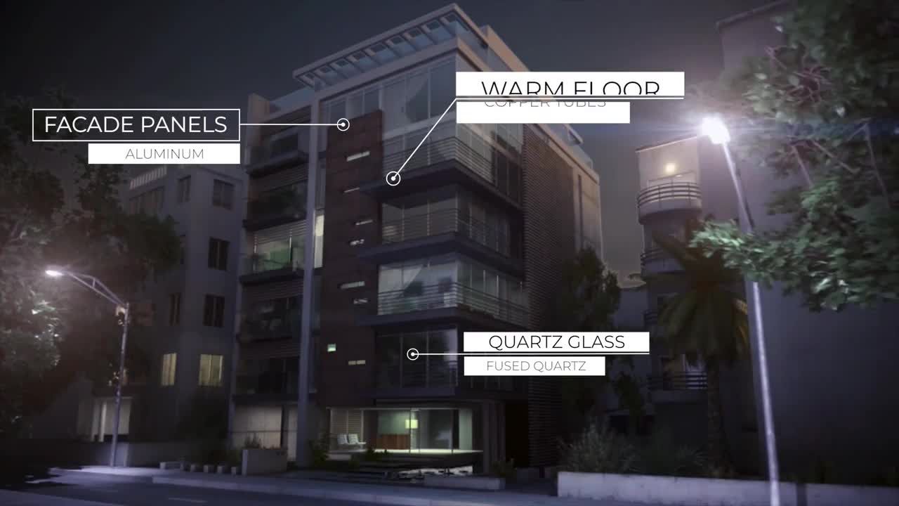 流畅动画效果的简洁线条科技标注素材库精选pr模板