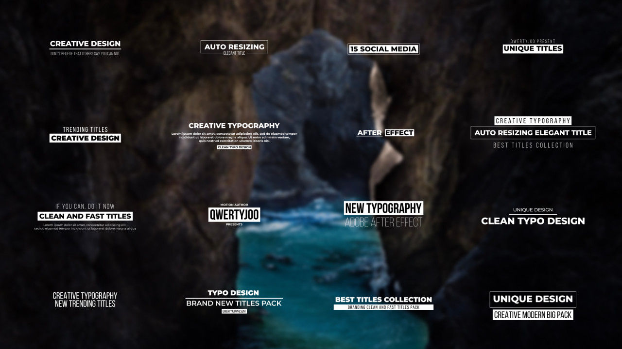 16个自动调整优雅标题素材库精选AE模板