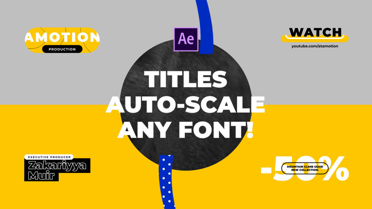 6个外观整洁的全屏标题素材库精选AE模板