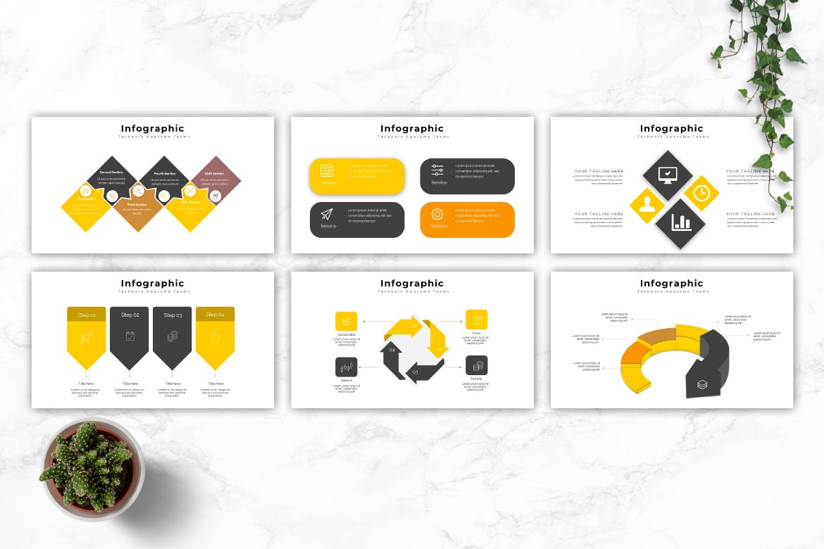 建筑基建项目商业计划书素材库精选PPT模板 TECHWORK – Construction Powerpoint/Keynote/Google插图(3)