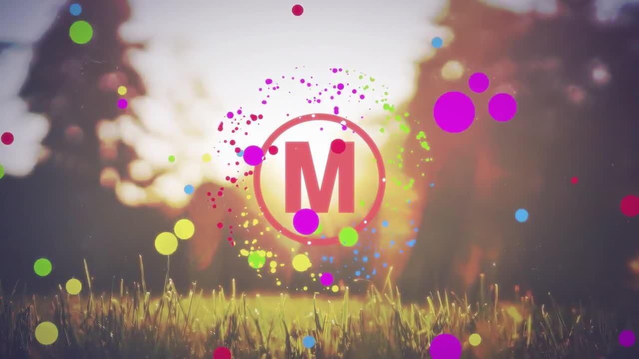 彩色平面徽标显示素材库精选AE模板