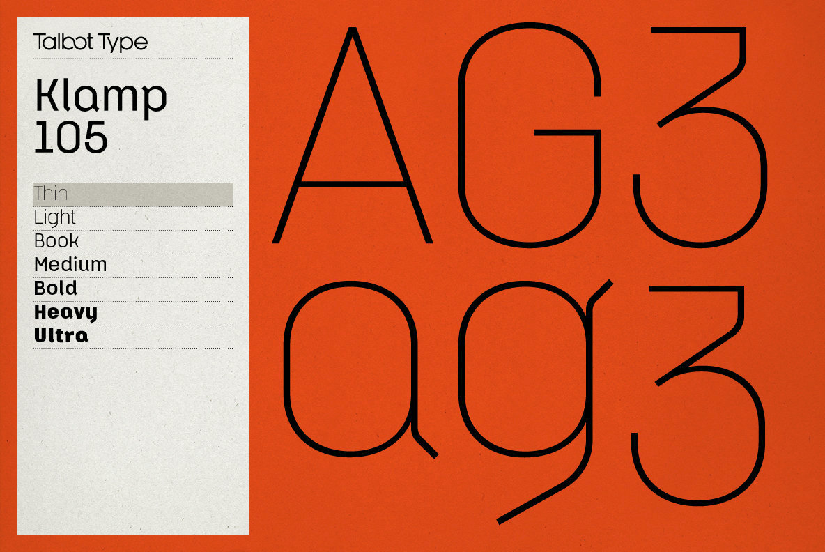 Klamp 105 Font Family插图3