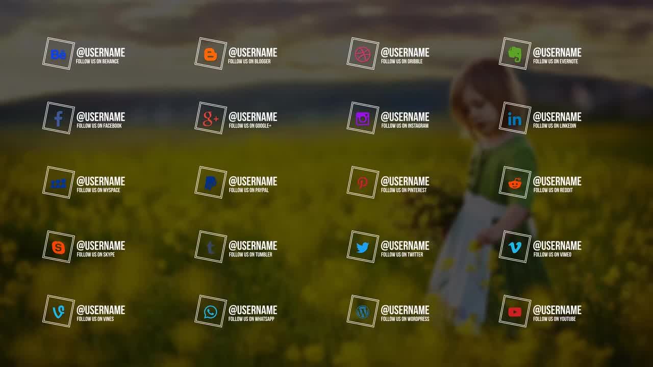 低三分之二社交媒体素材库精选AE模板