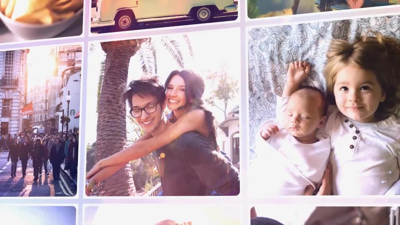 炫酷的照片墙幻灯片展示素材库精选AE模板