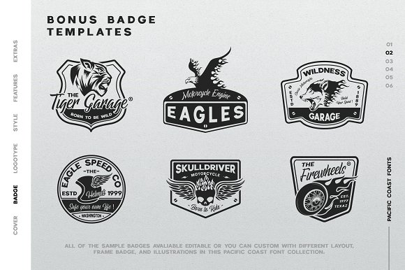 PACIFIC COAST Font + Extras插图2