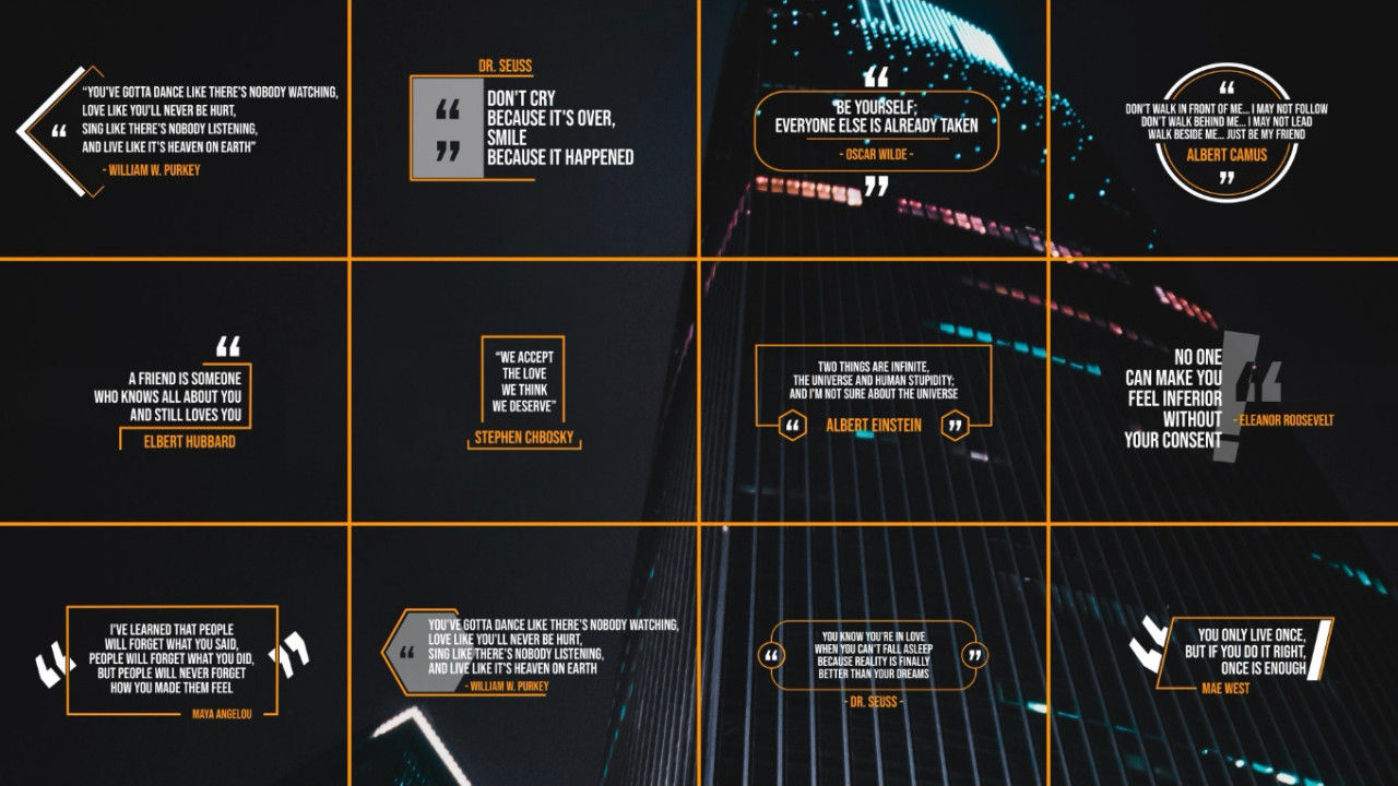 12个现代行情报价标题素材库精选AE模板