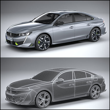 Peugeot 508 PSE 2021标志汽车素材之家精选3D模型