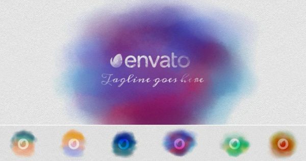 彩色水彩斑点logo演示素材库精选AE模板 Color Spot Logo Reveal