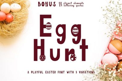 Egg Hunt-decorated font素材之家精选英文字体