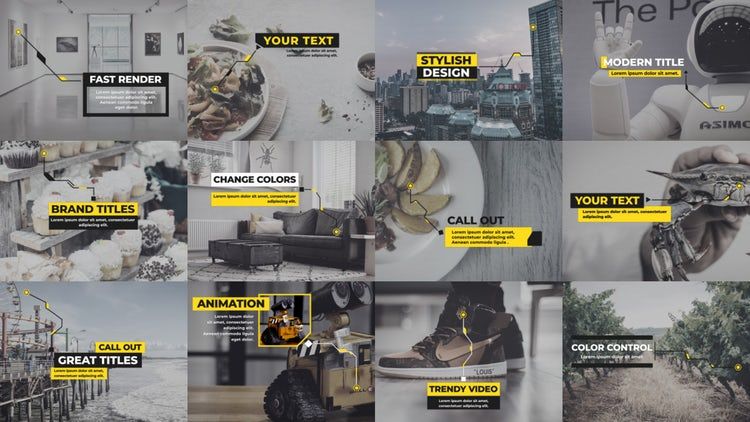 12个全屏标题动画集合素材库精选AE模板