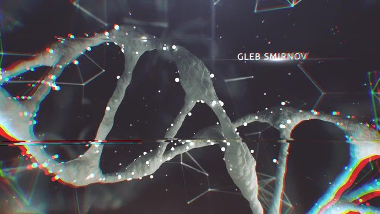 深色的动态效果小故障有机体ae模板