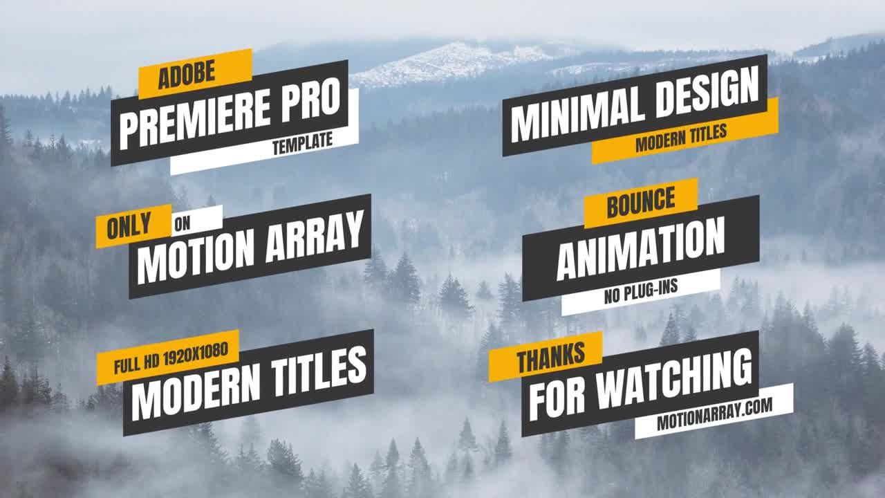 6个现代独特标题动画素材库精选pr模板