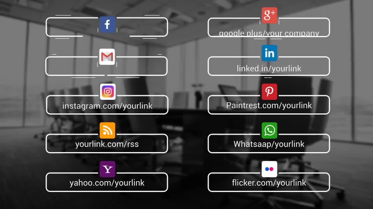 13个平面和动态动画的社交媒体图标素材库精选AE模板