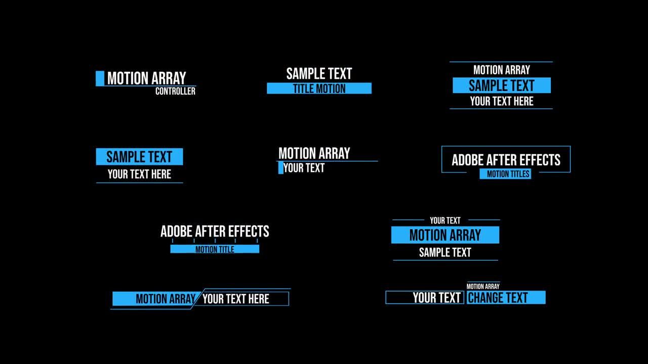 12个干净灵活创意的全屏标题动画素材库精选AE模板