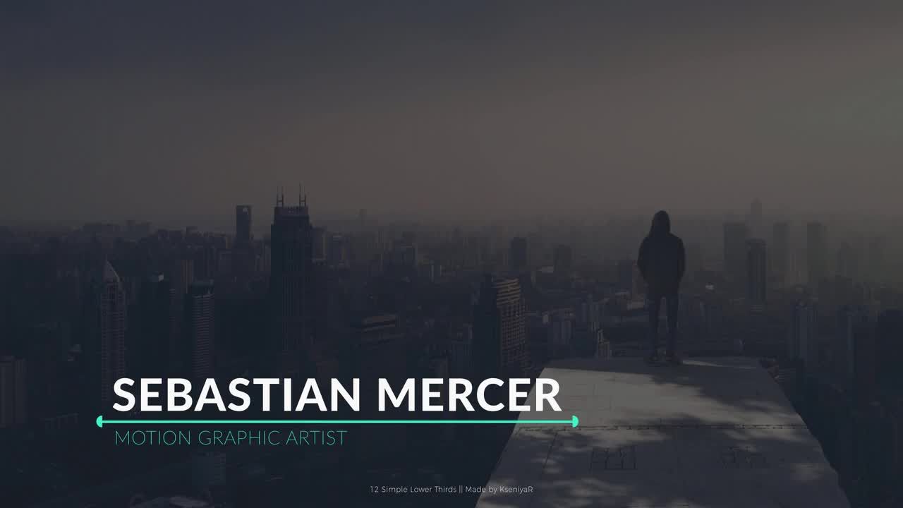 12个简单的下三分之一标题素材库精选AE模板