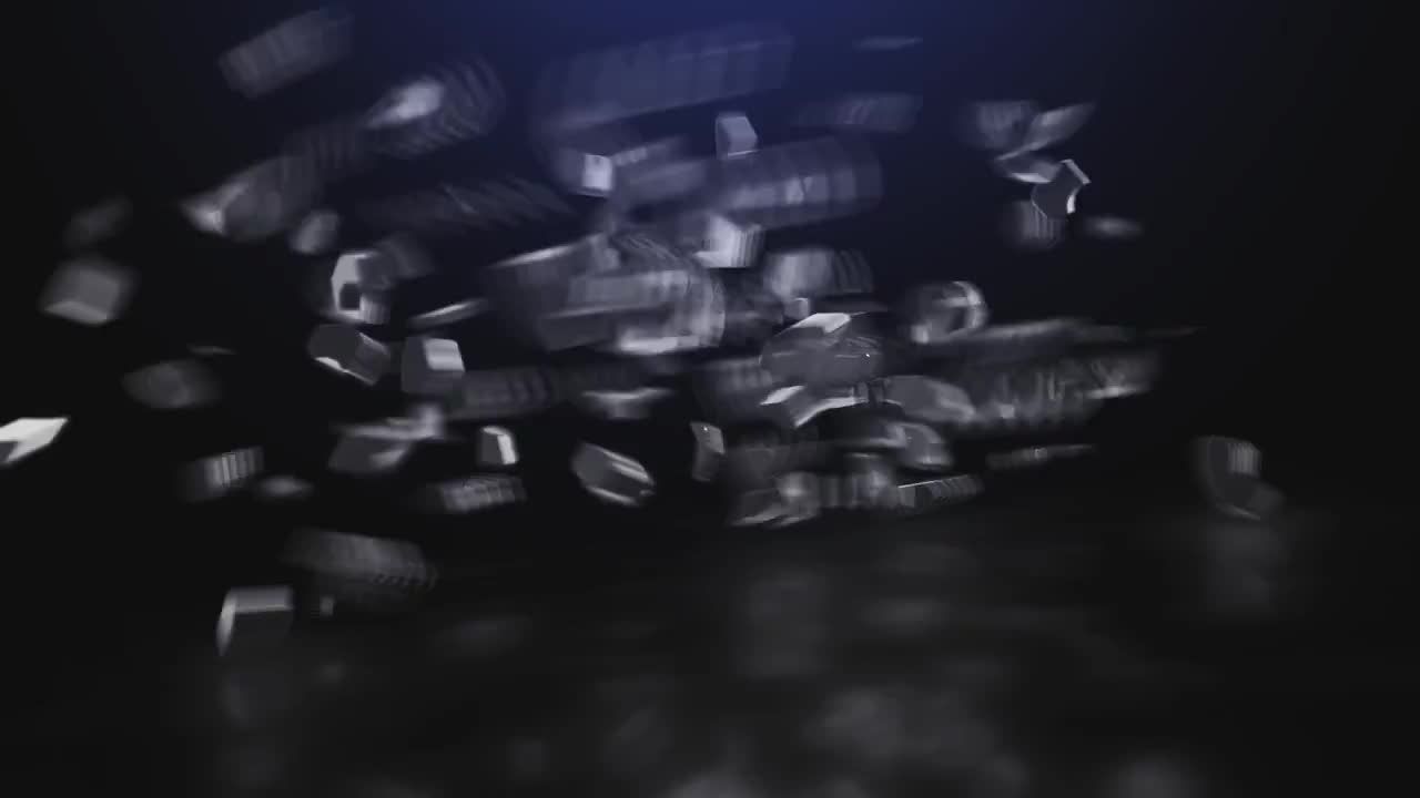 3D科幻动态粒子汇聚logo特效素材库精选AE模板