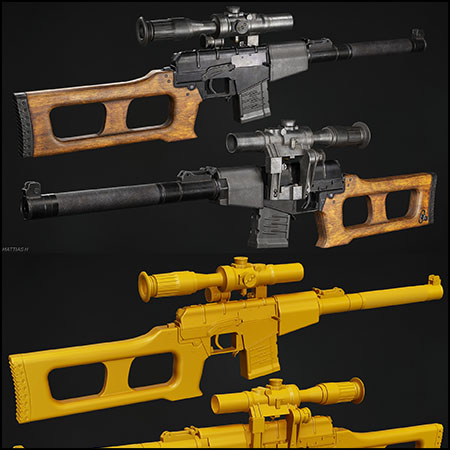vssvintorez狙击枪素材之家精选3D模型