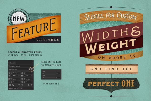 维多利亚时代复古风格衬线字体 Figuera Variable Fonts插图(2)